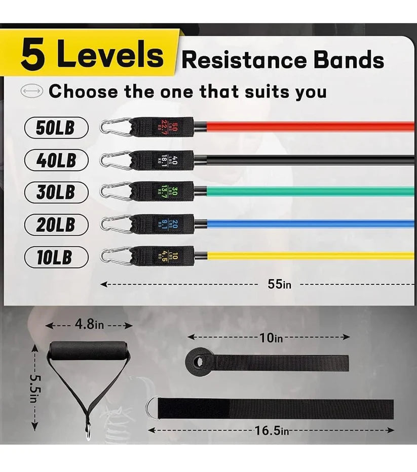 💪 Ultimate Resistance Band Set 🔥 For Heavy Workouts 🏋️♀️