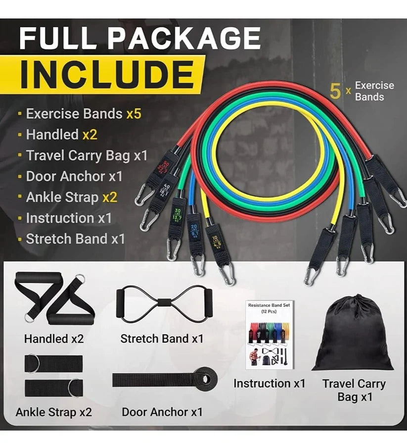 💪 Ultimate Resistance Band Set 🔥 For Heavy Workouts 🏋️‍♀️