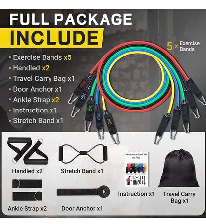 💪 Ultimate Resistance Band Set 🔥 For Heavy Workouts 🏋️‍♀️